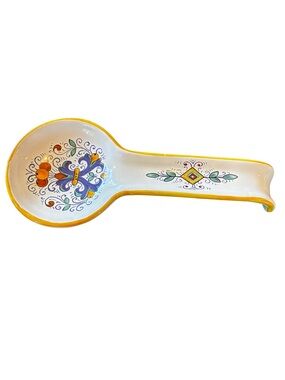 Sur La Table Nova Deruta Italian Ceramic Spoon Rest 11”